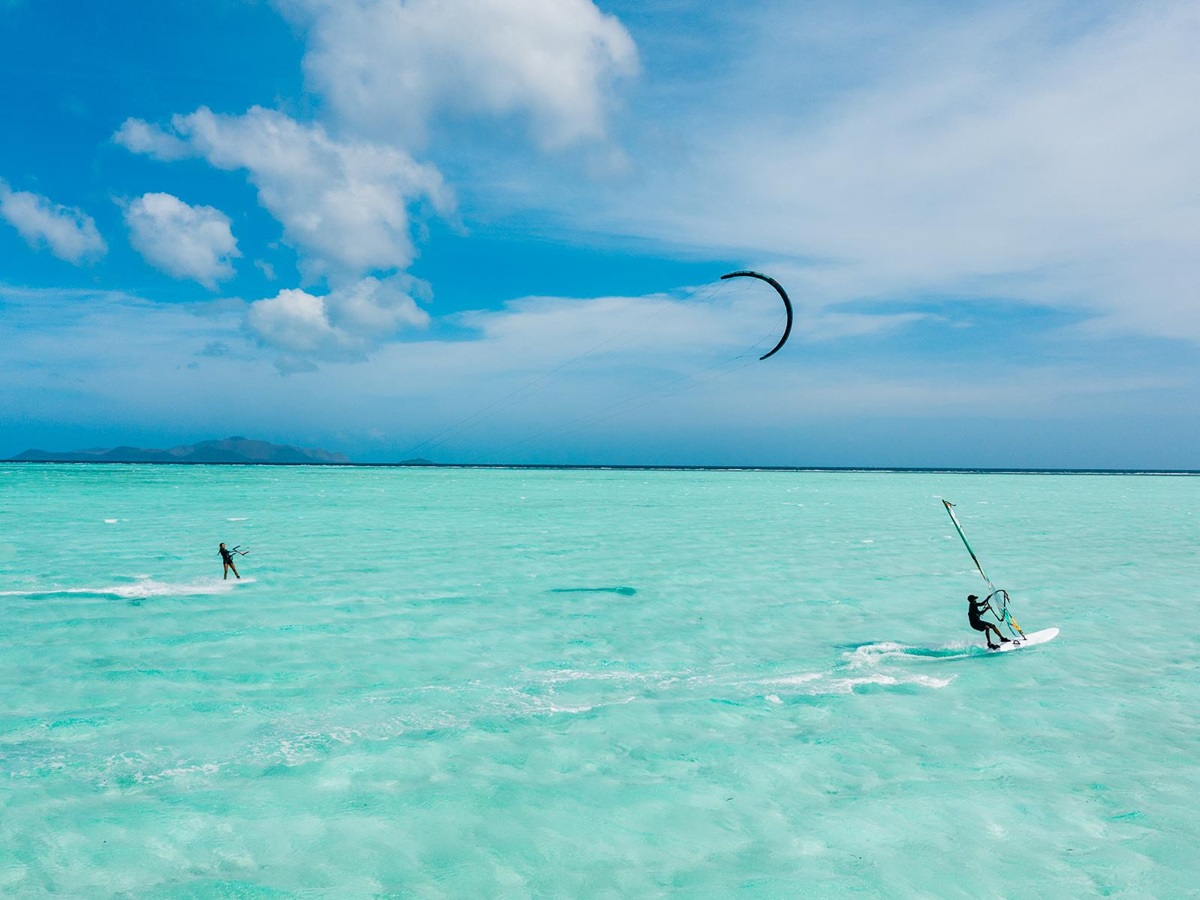 Watersports at Amanpulo luxury beach resort in the Philippines