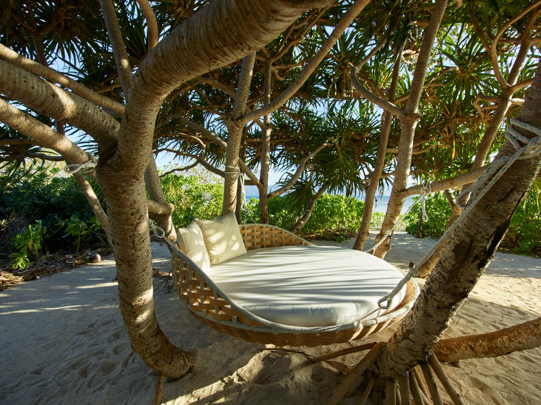Hammock chair on the beach at Banwa Private Island Philippines