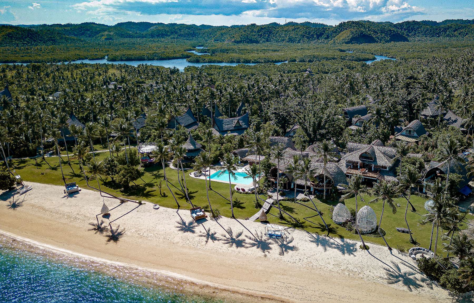 Aerial view of Nay Palad Hideaway in the Philippines