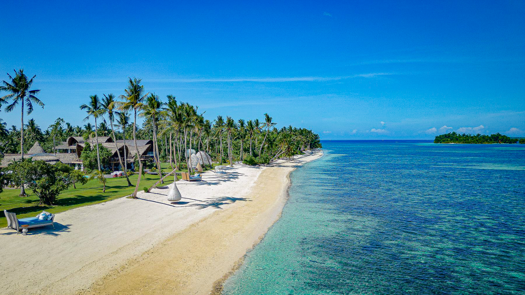 Beachfront at Nay Palad Hideaway beach resort in the Philippines