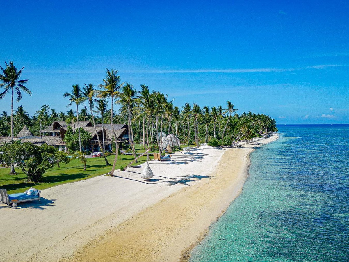 Beachfront at Nay Palad Hideaway beach resort in the Philippines