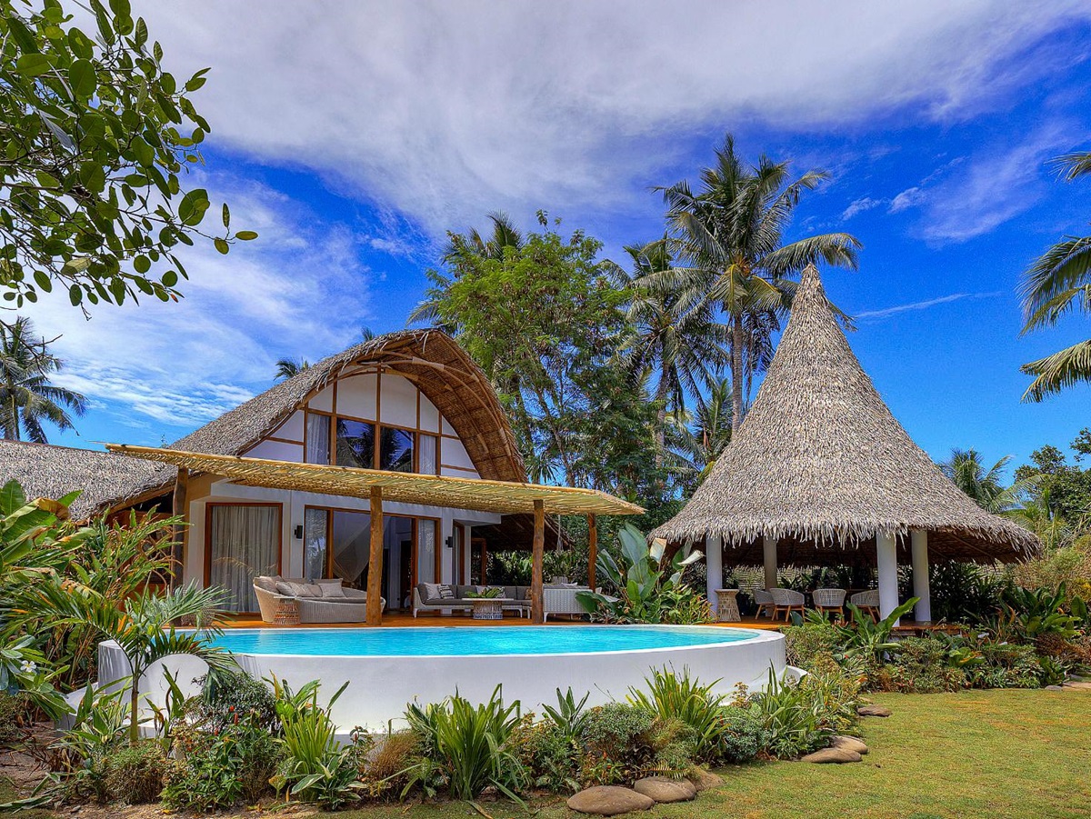 Exterior view of a villa at Nay Palad Hideaway beach resort in the Philippines