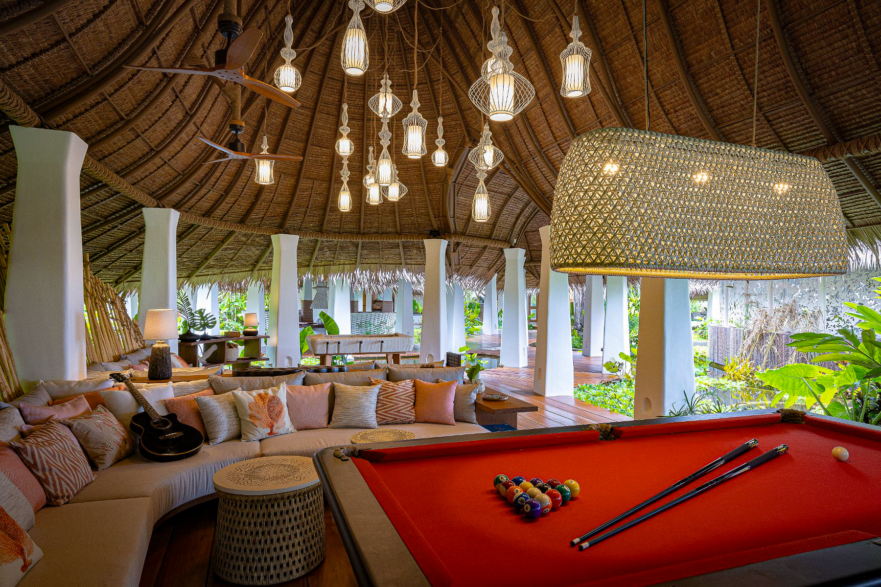 Games room at Nay Palad Hideaway beach resort in the Philippines