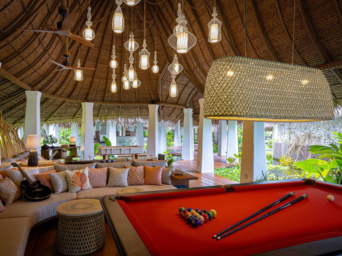 Games room at Nay Palad Hideaway beach resort in the Philippines