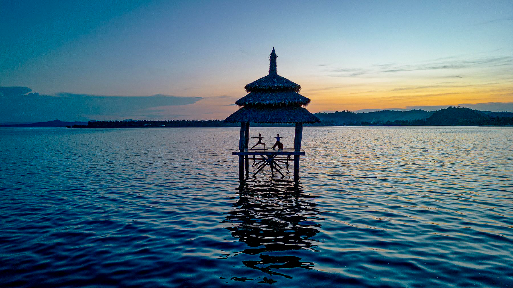 Ocean yoga pavilion at Nay Palad Hideaway beach resort in the Philippines