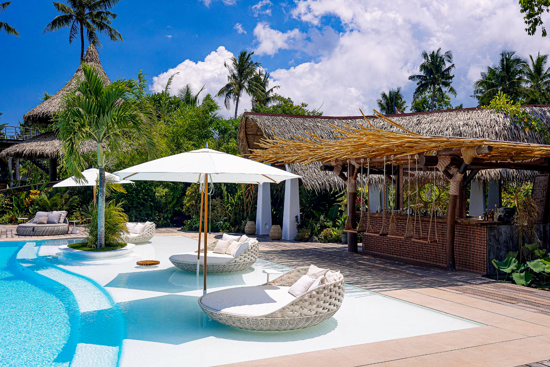 Pool bar at Nay Palad Hideaway beach resort in the Philippines