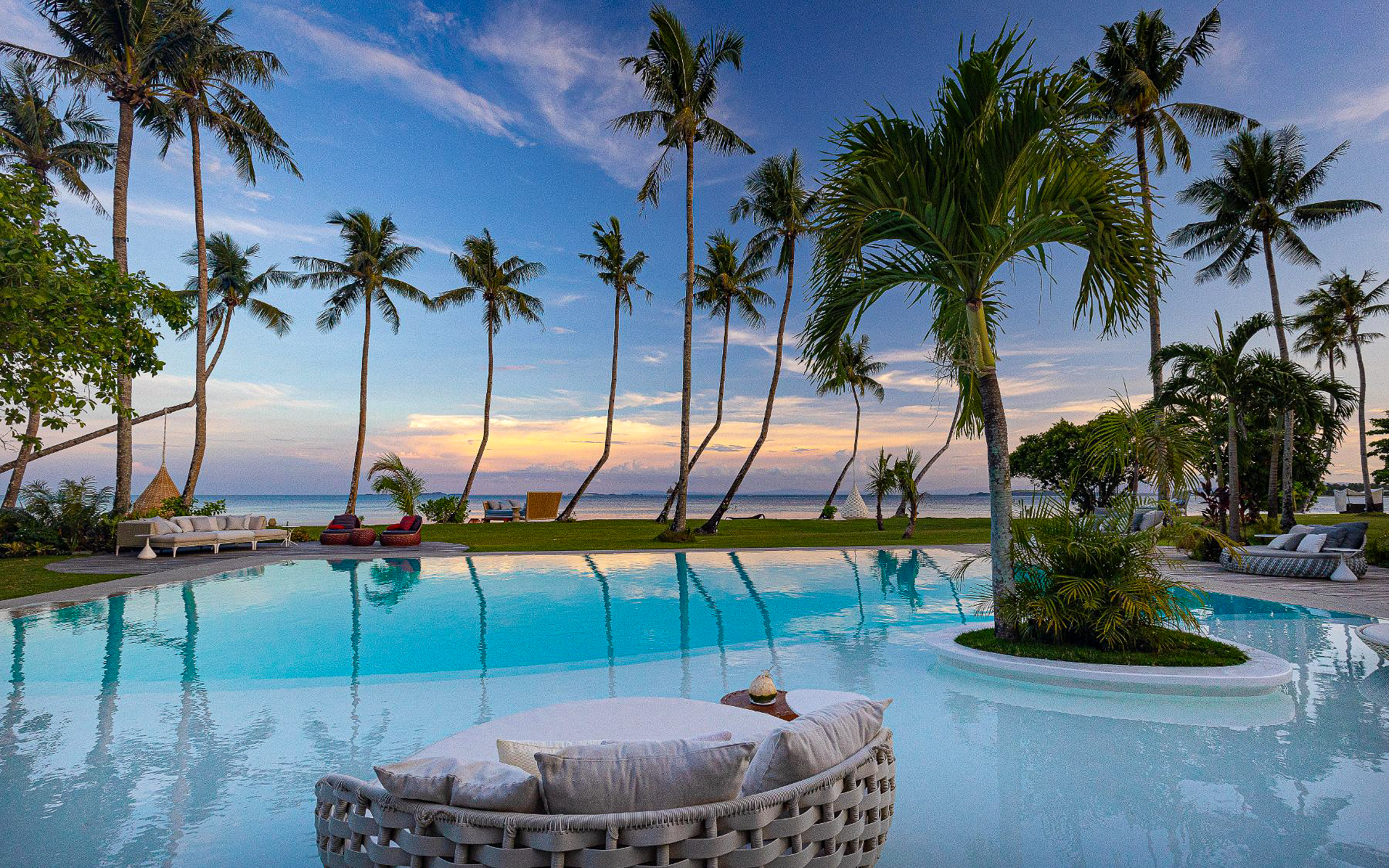 Swimming pool at Nay Palad Hideaway beach resort in the Philippines