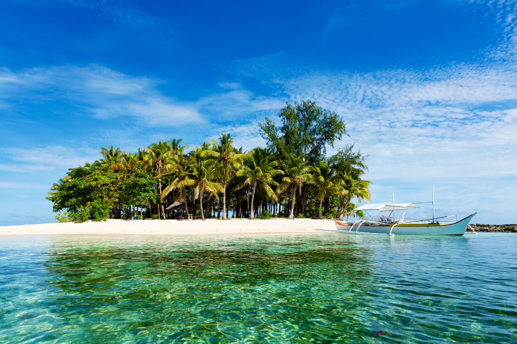 Siargo deserted island in the Philippines