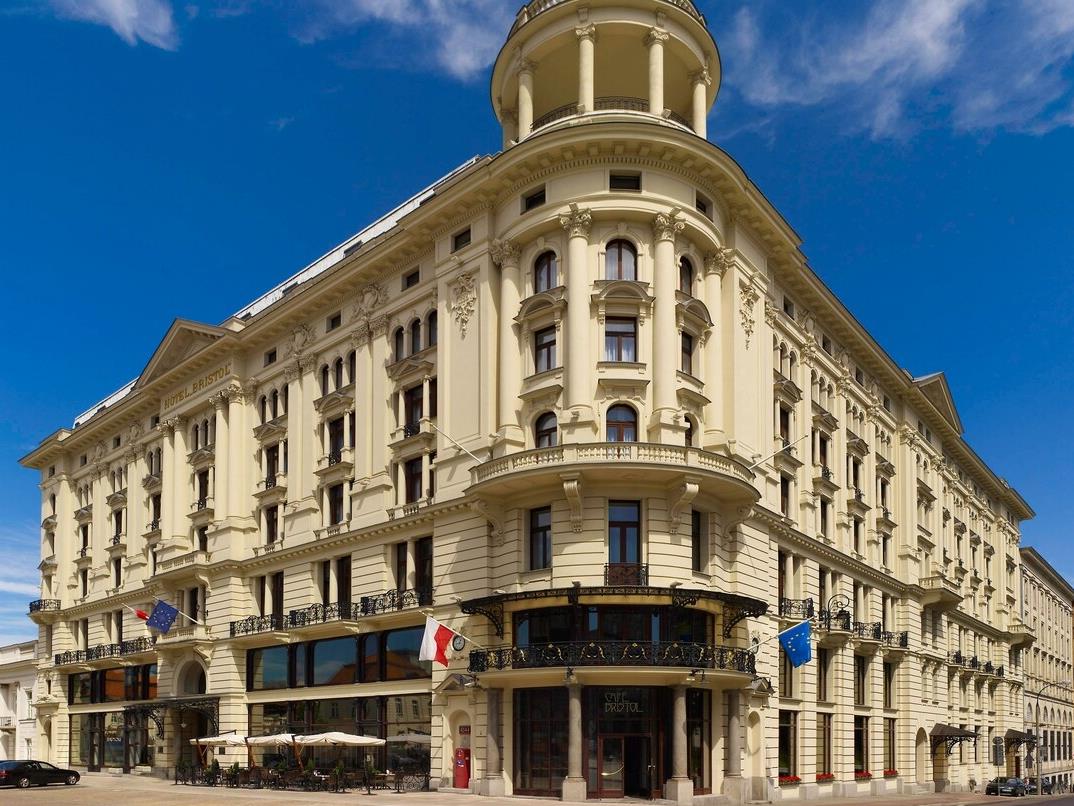 Exterior view of Hotel Bristol in Warsaw Poland