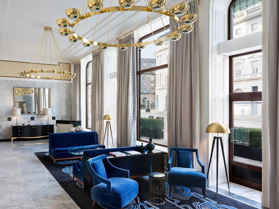 Lobby at Hotel Bristol in Warsaw Poland