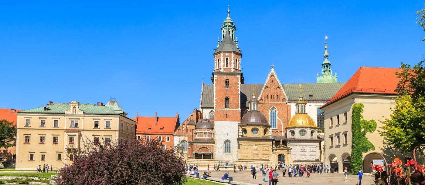 Wawel Castle Square at Krakow in Poland