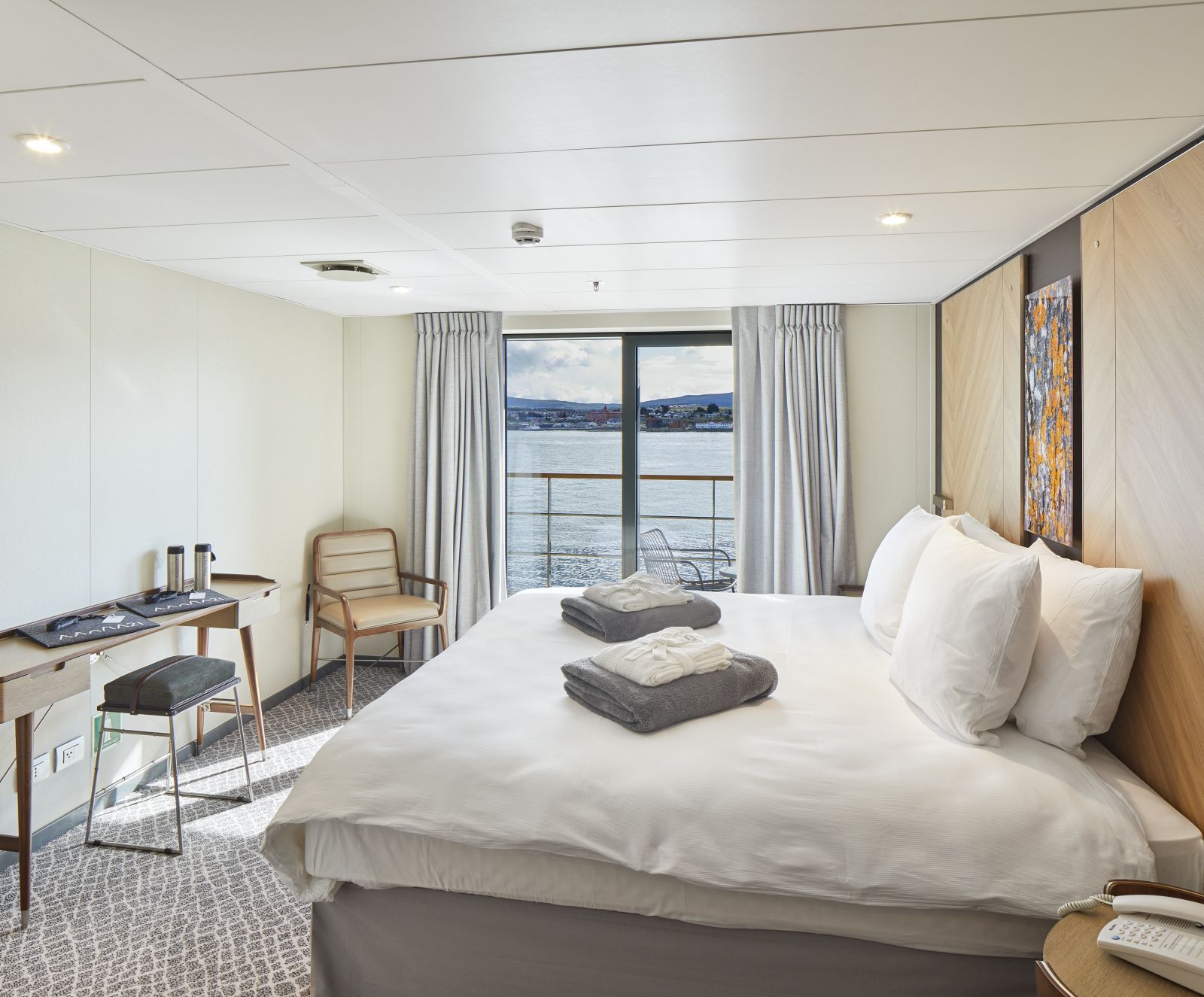 Cabin with veranda on the Magellan Explorer Antarctica cruise ship