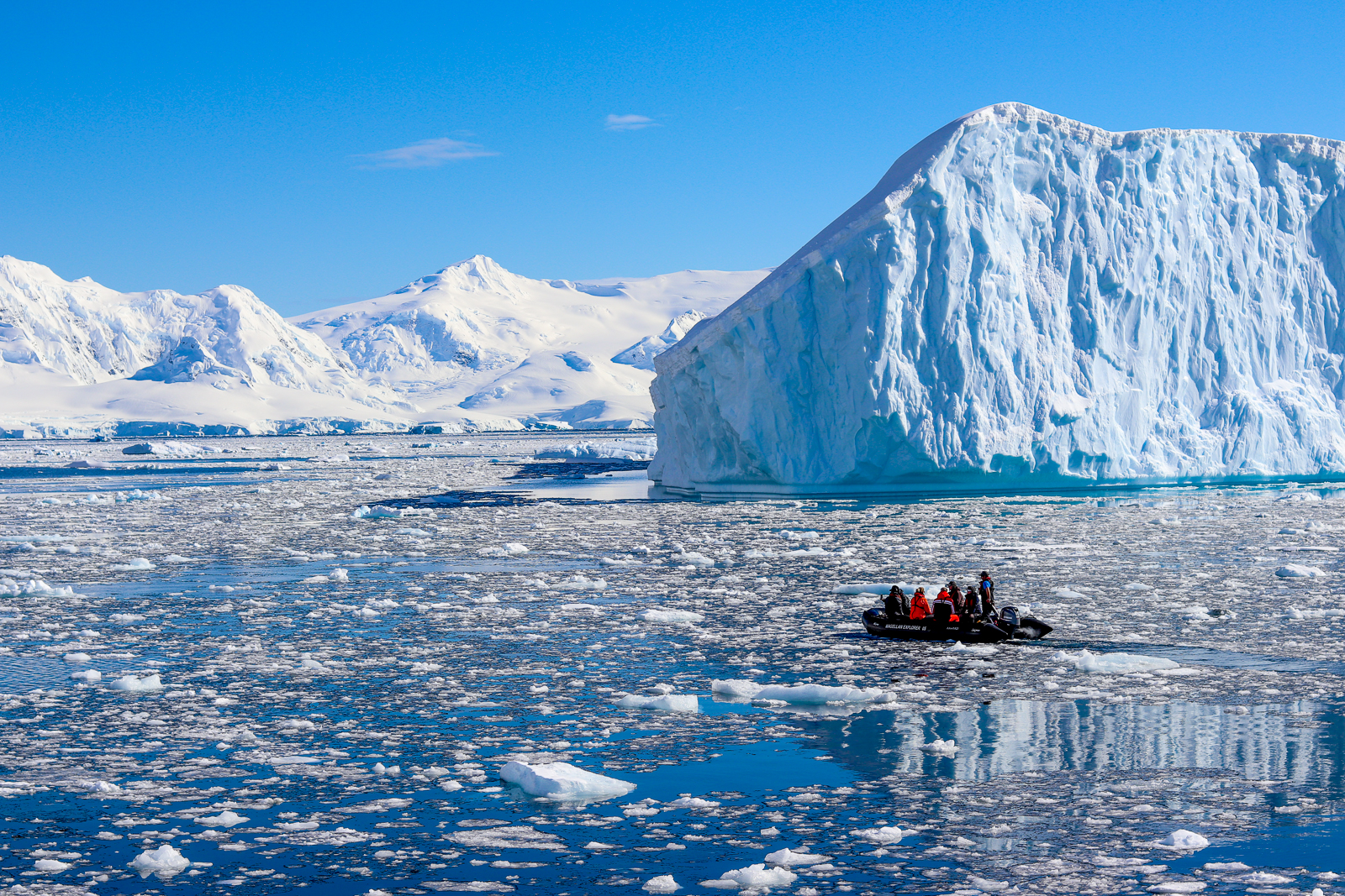 A zodiac safari from the Magellan Explorer in the South Shetland Islands