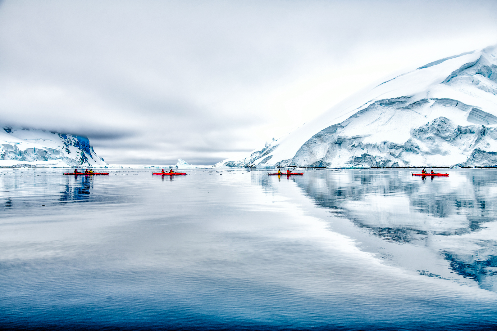 Kayaking in the Antarctic from Ponant's Le Boreal cruise ship