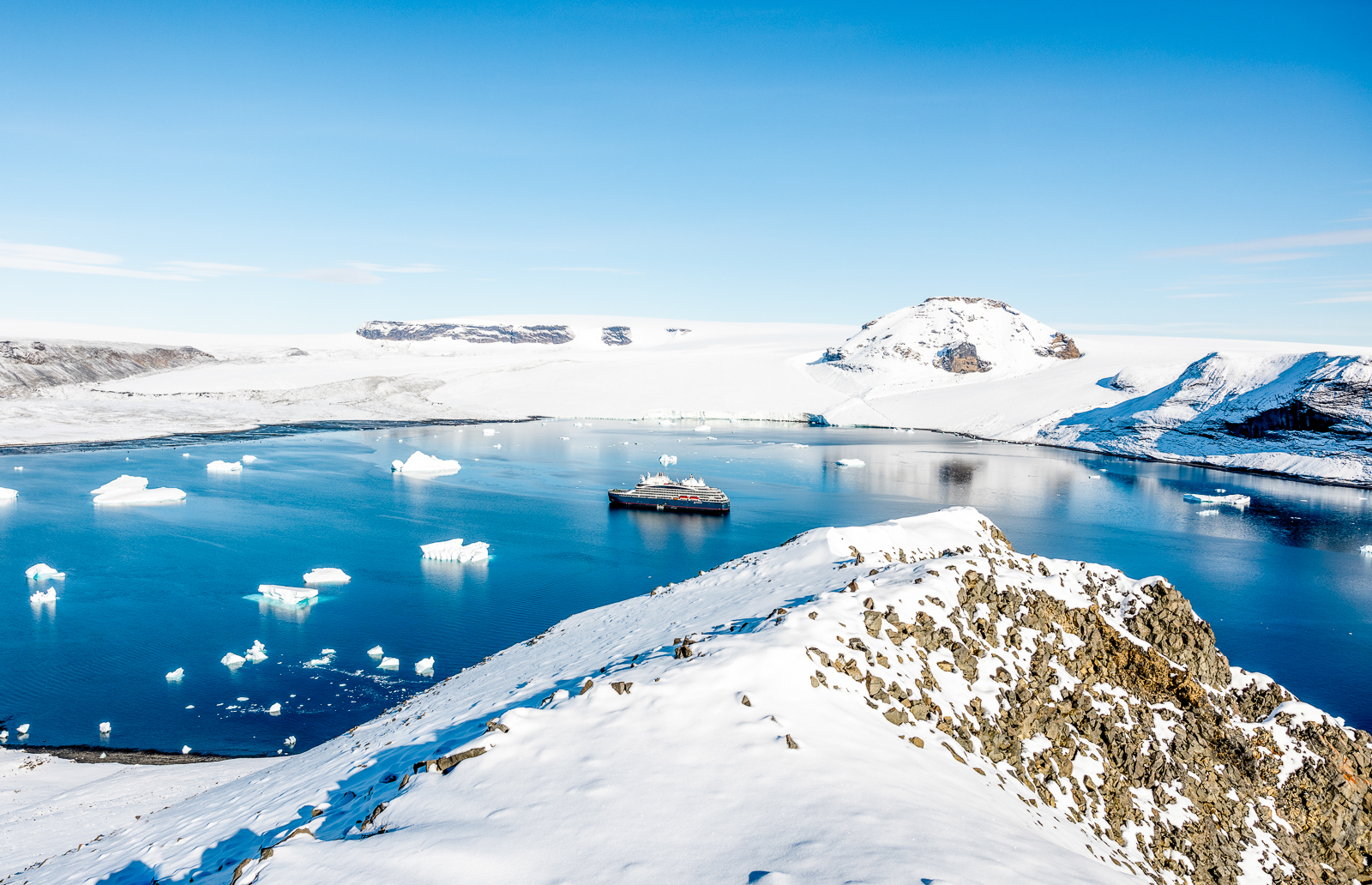 Ponant's Le Commandant Charcot cruising Antarctic waters