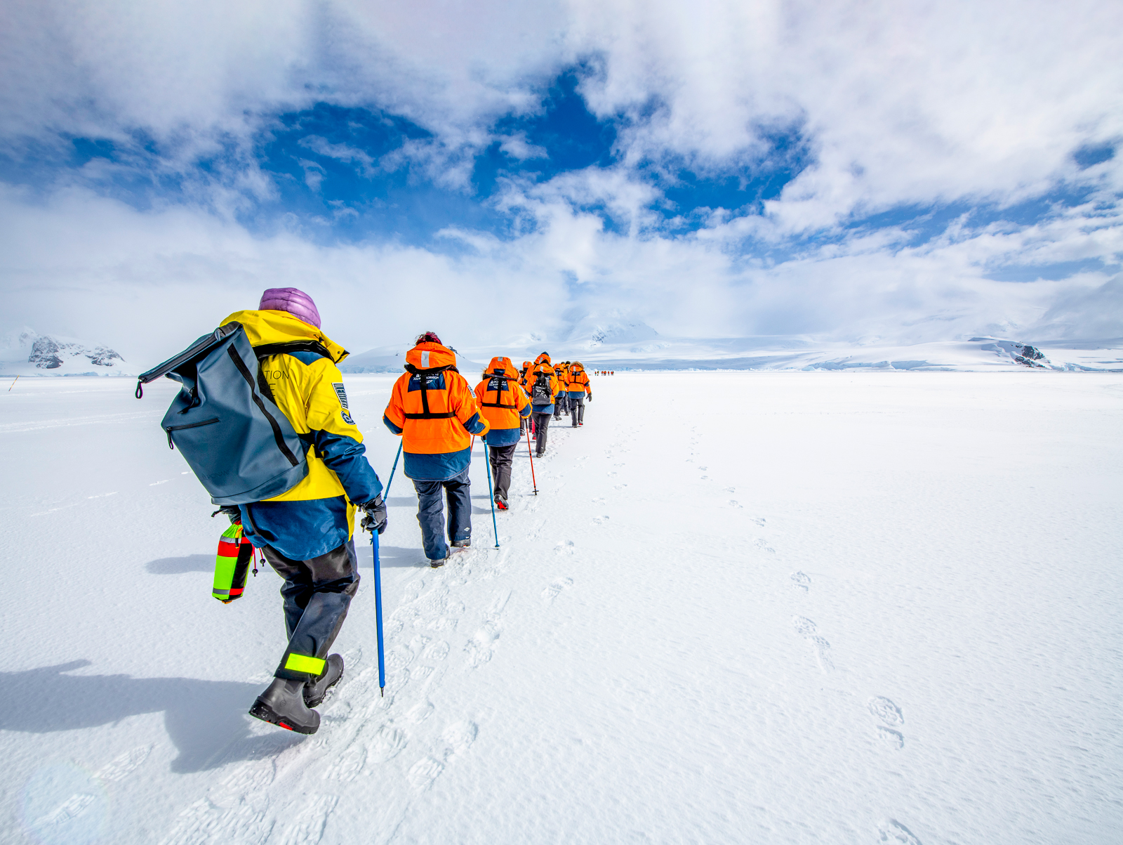 Trekking in Antarctica from Ponant's Le Lyrial cruise ship