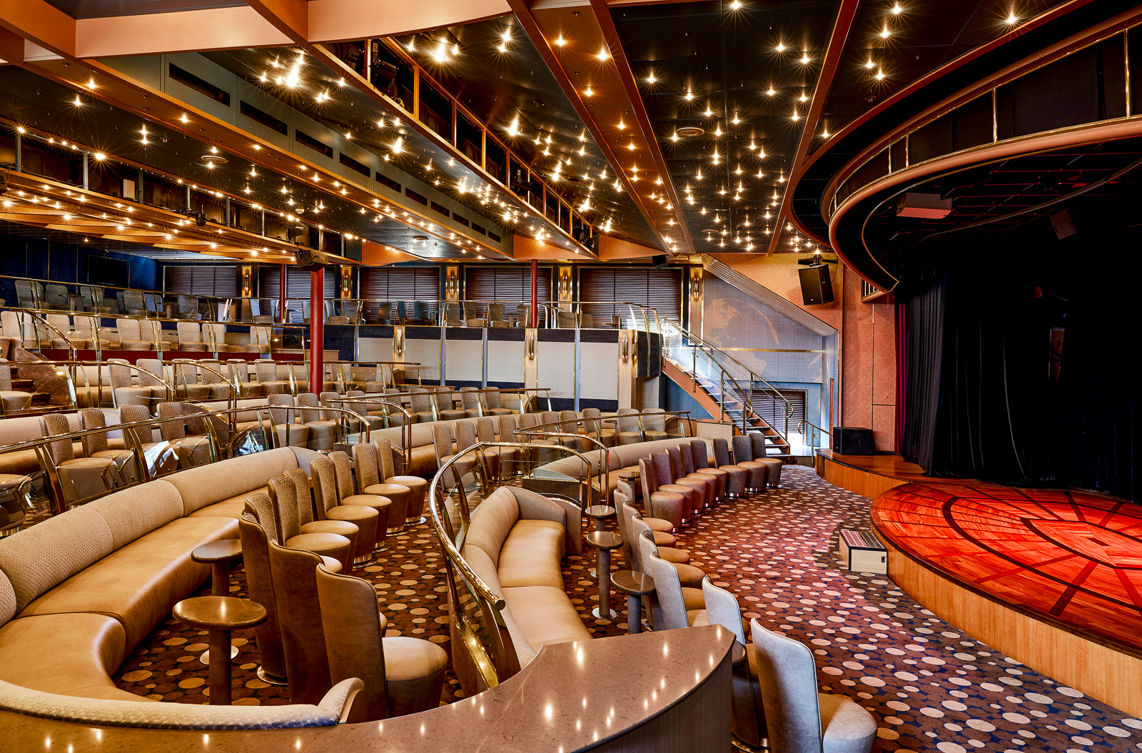 Theatre onboard the Silver Cloud cruise ship in Antarctica
