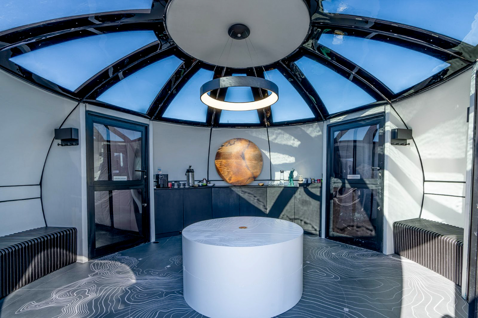 The kitchen pod at Echo camp by White Desert in Antarctica