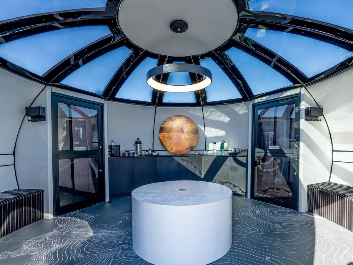 The kitchen pod at Echo camp by White Desert in Antarctica