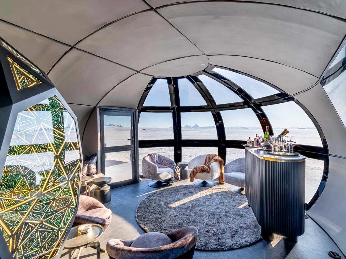Lounge pod at Echo camp by White Desert in Antarctica