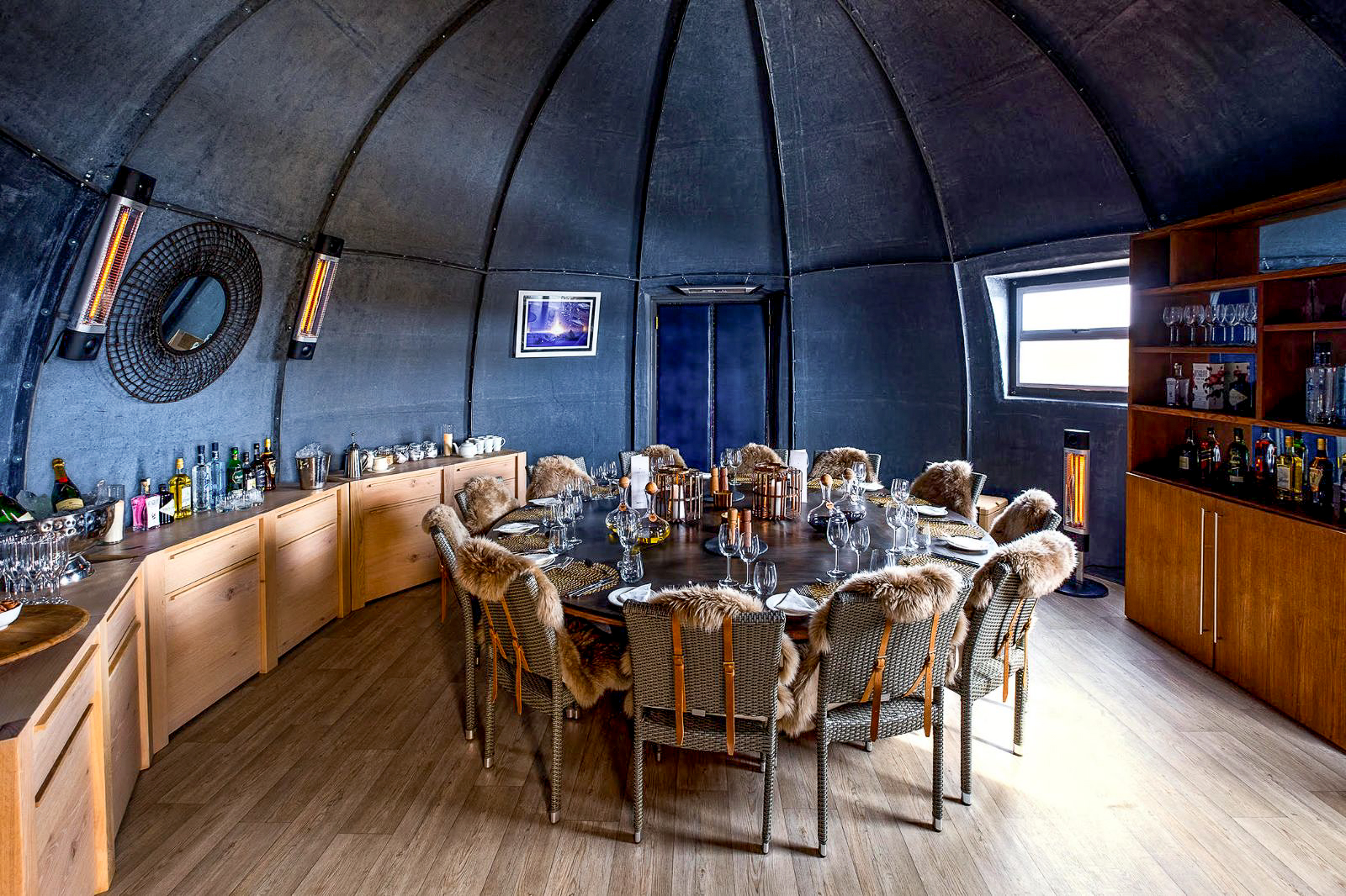 Dining room at Whichaway Camp by White Desert in Antarctica