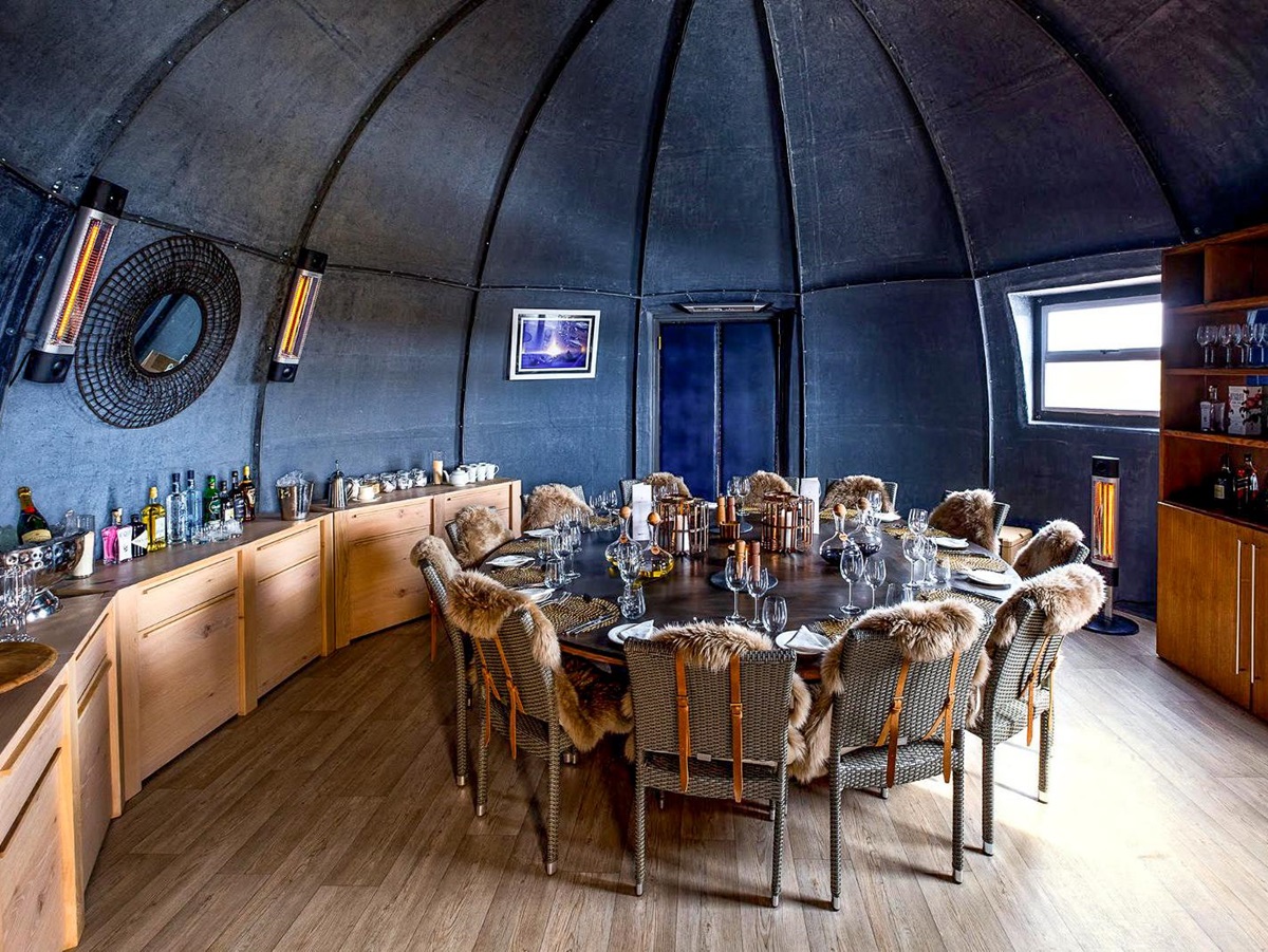 Dining room at Whichaway Camp by White Desert in Antarctica