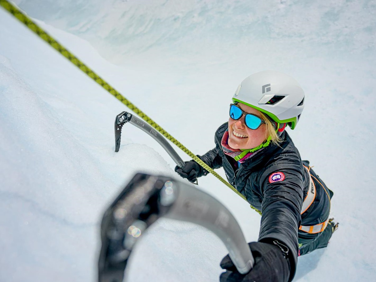 Ice climbing in Antarctica near Whichaway camp by White Desert
