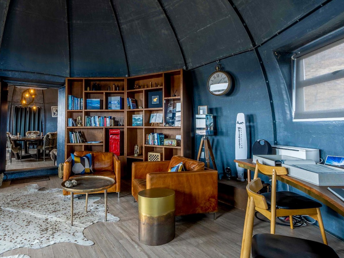 Living area at Whichaway camp by White Desert in Antarctica