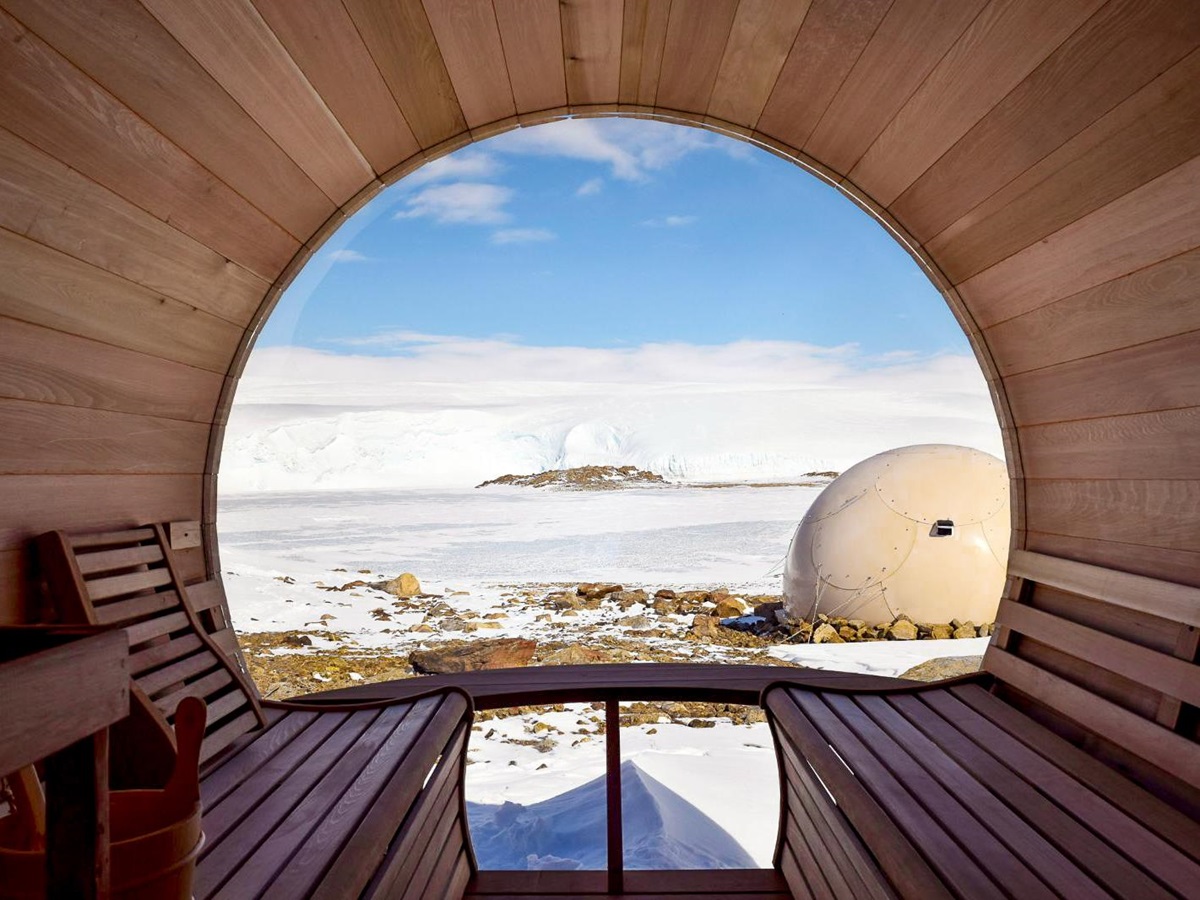Sauna at Whichaway camp in Antarctica by White Desert