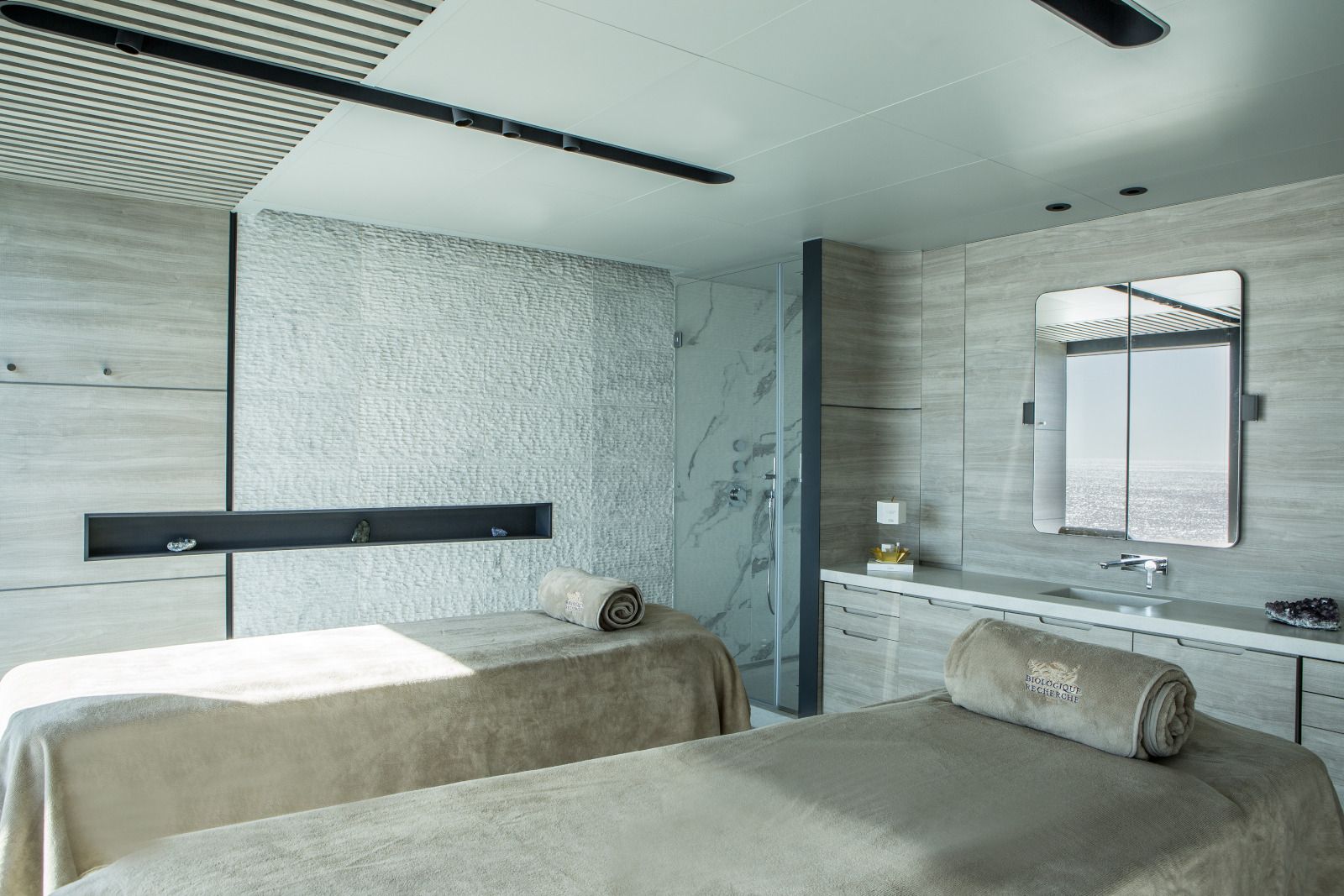 Spa onboard Ponant's Le Commandant Charcot cruise ship in the Arctic