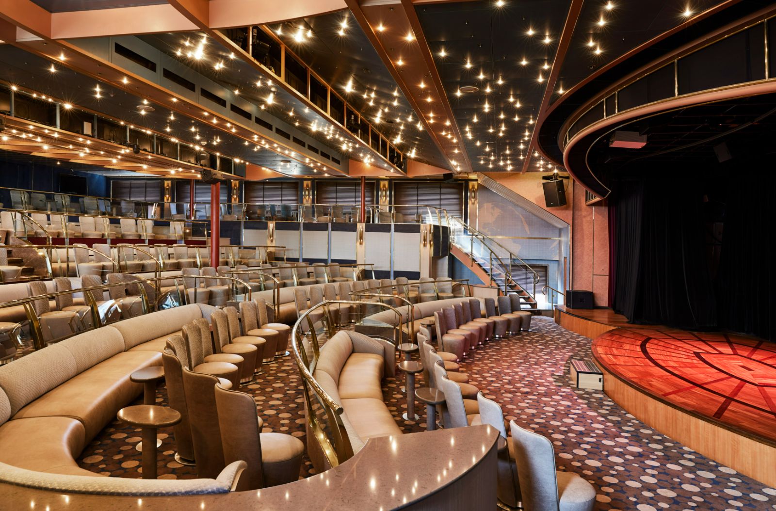 Theatre onboard Silversea's Silver Cloud cruise ship in the Arctic
