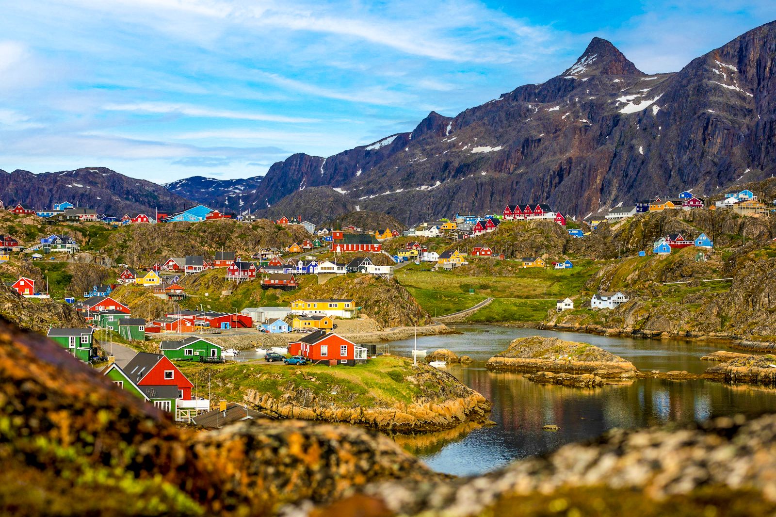 The town of Sisimiut in Greenland