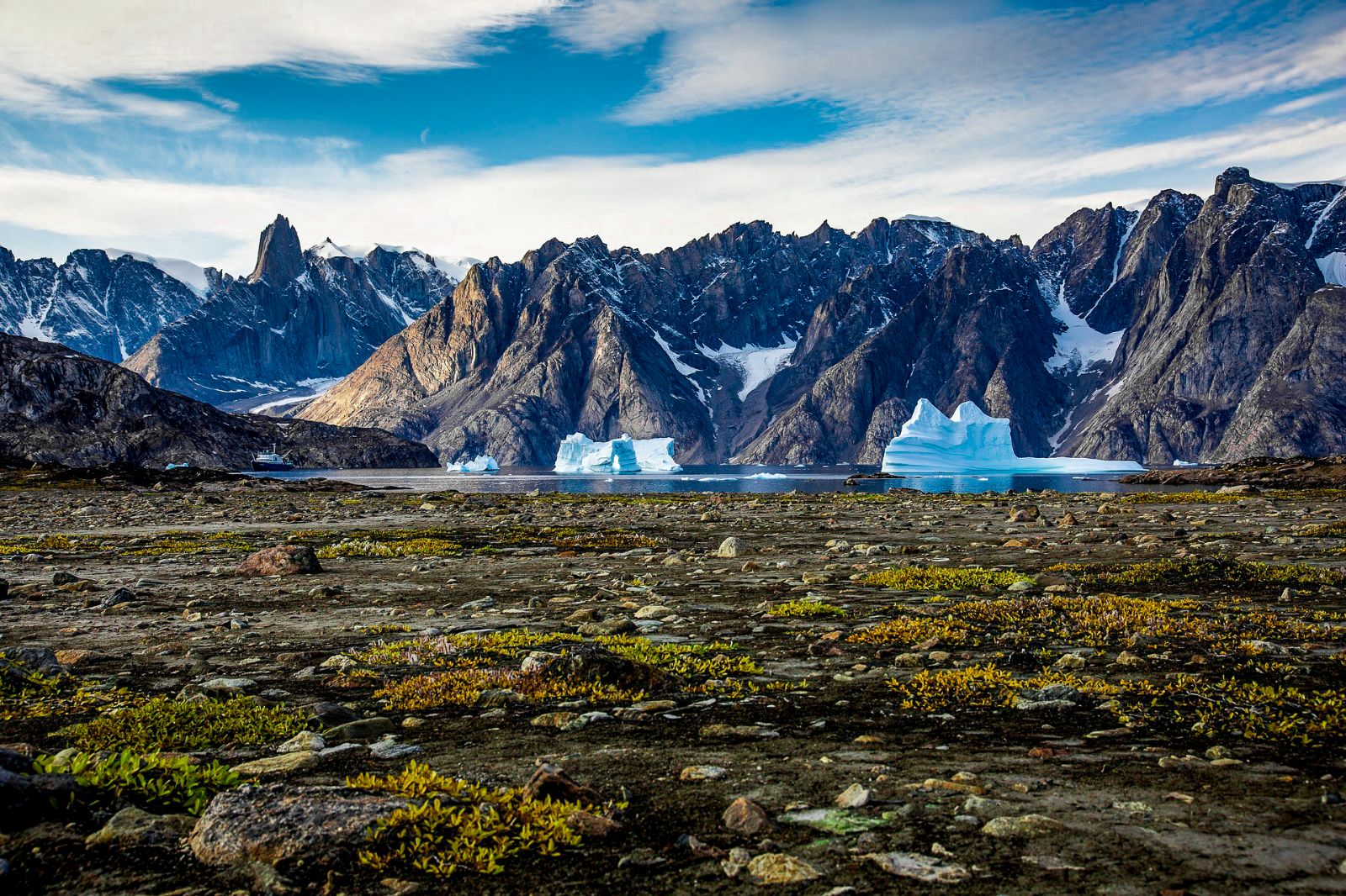 A glacier in Greenland spotted from Silversea's Silver Endeavour cruise ship