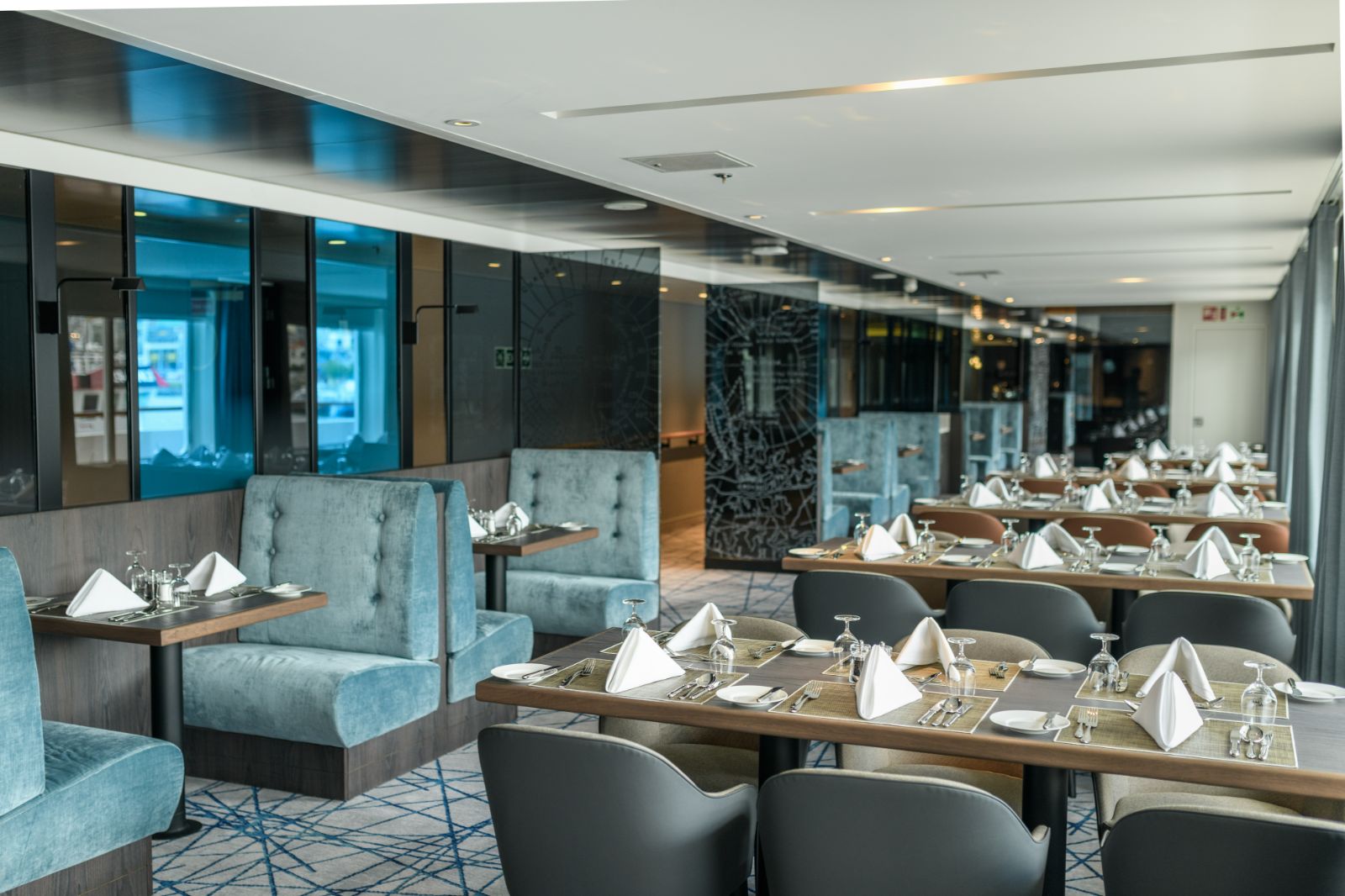 Balena Restaurant onboard Quark Expeditions' Ultramarine cruise ship in the Arctic