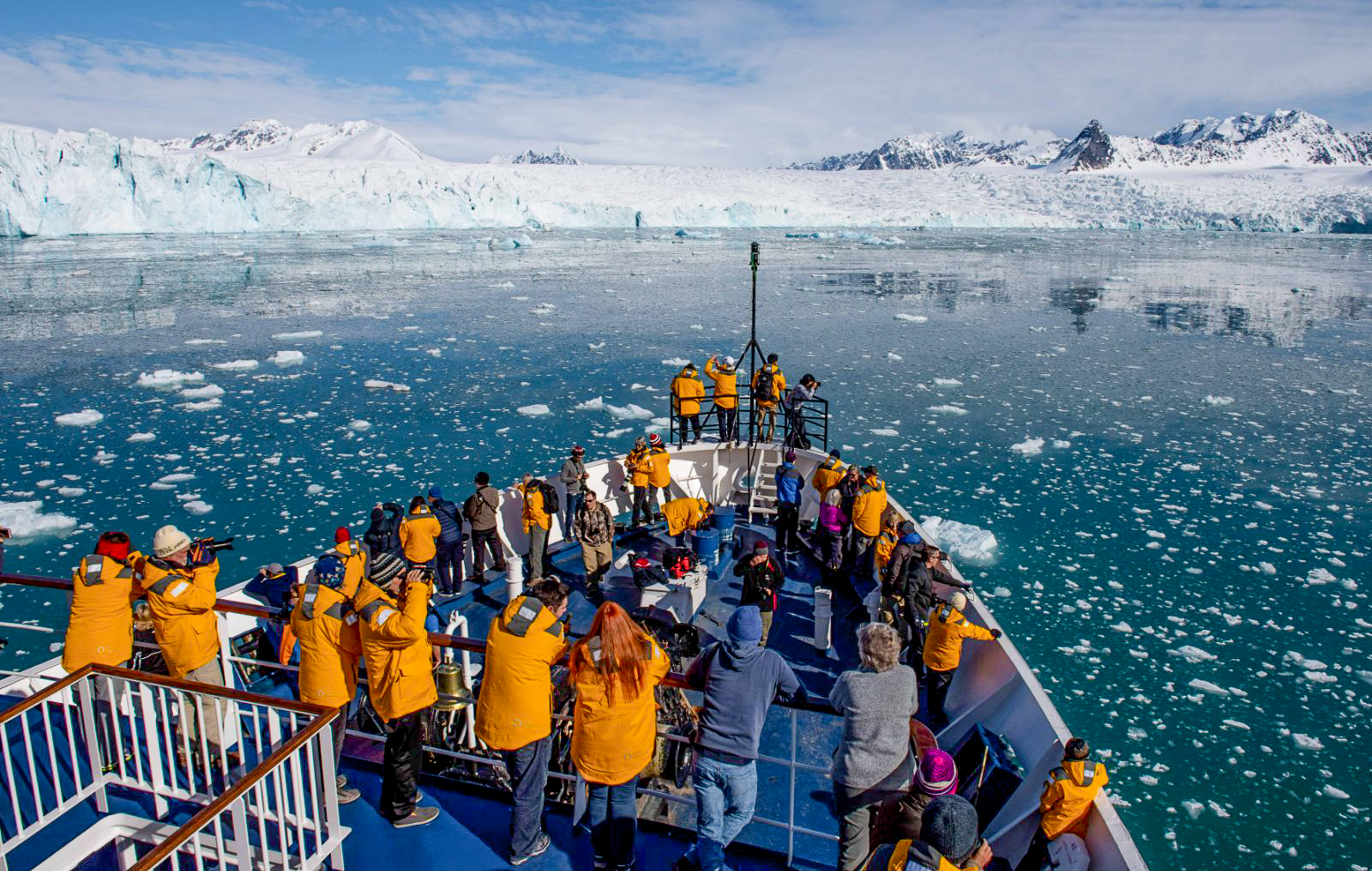 Guests onboard Quark Expeditions' Ultramarine in the Arctic