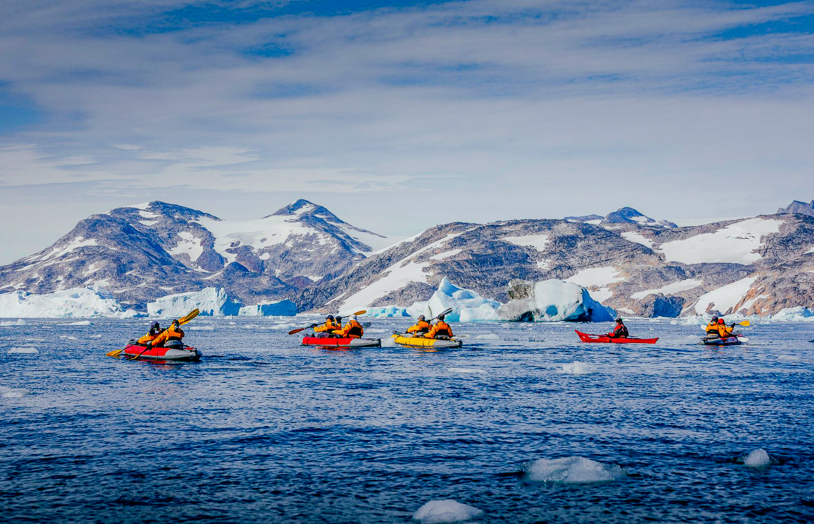 Kayaking in the Arctic from Quark Expeditions' Ultramarine cruise ship