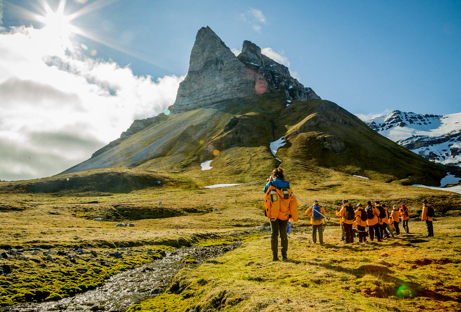 Hiking in Spitsbergen from Quark Expeditions' Ultramarine cruise ship