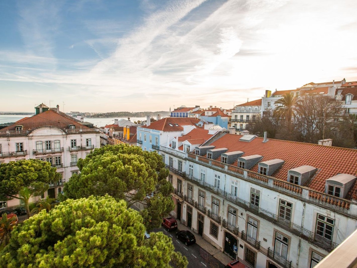 View from the Signature Suite at the Bairro Alto Hotel in Lisbon Portugal