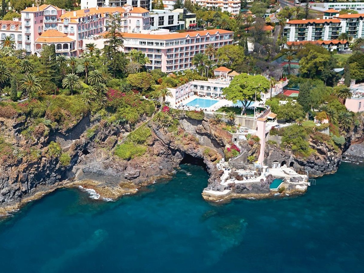Cliffside location of Belmond Reid's Palace hotel in Madeira Portugal