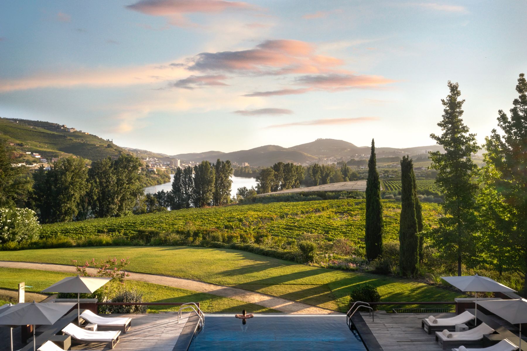 Views from the swimming pool at Six Senses Douro Valley