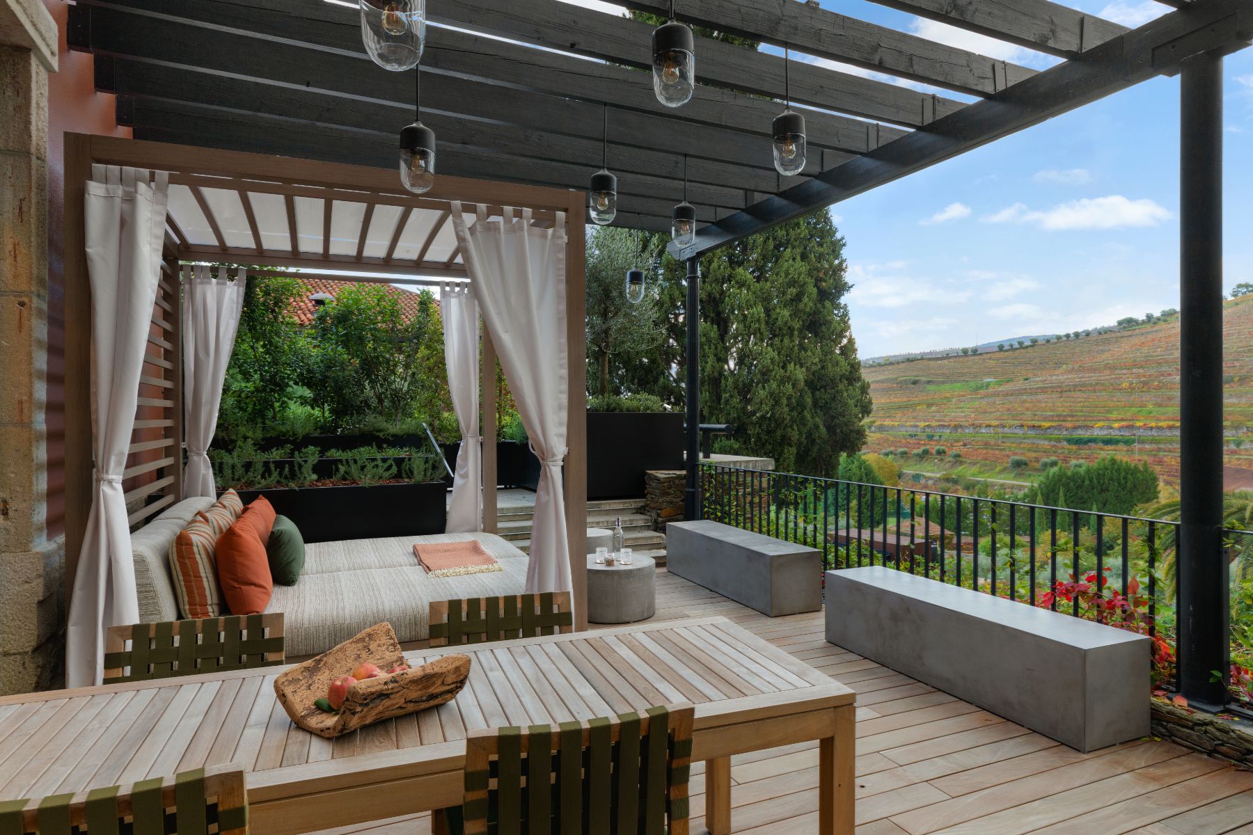 Premier suite terrace at Six Senses Douro Valley