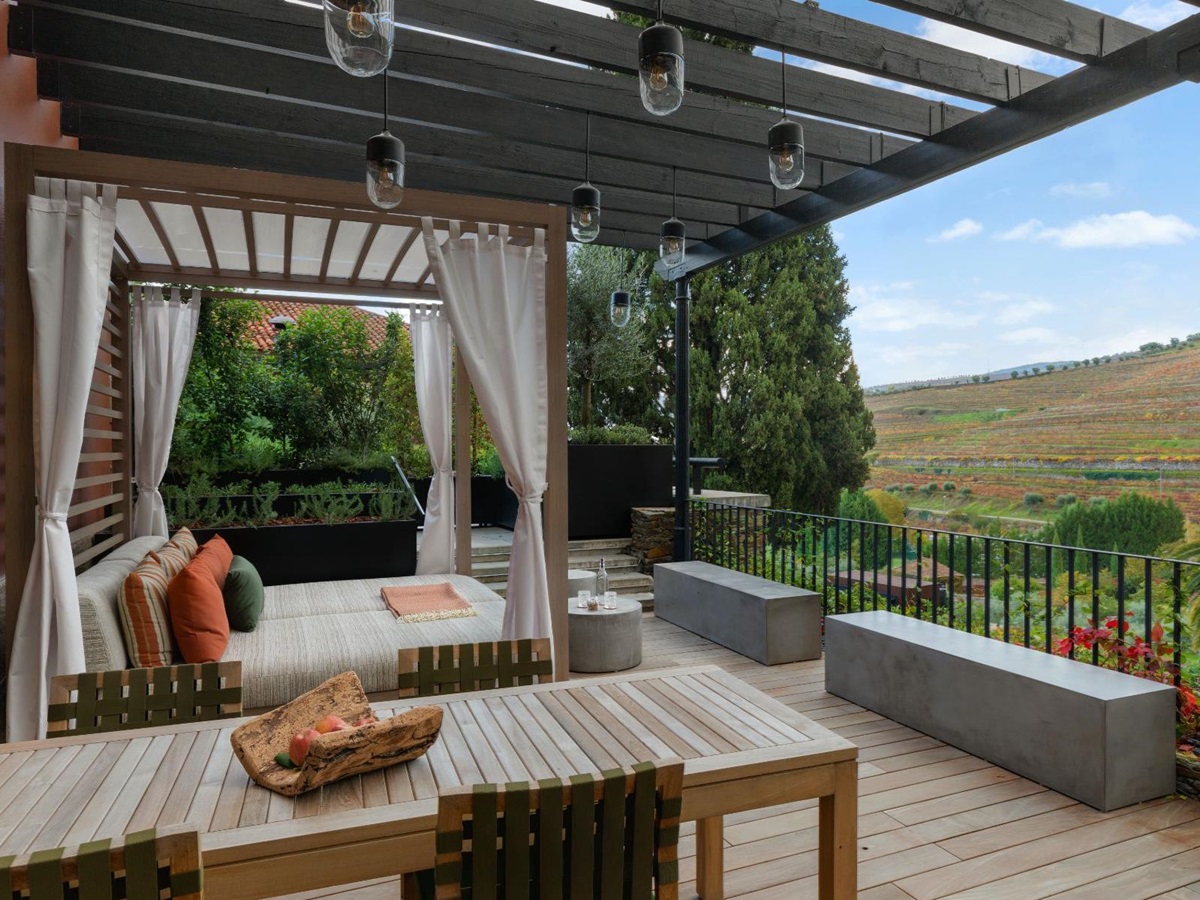 Premier suite terrace at Six Senses Douro Valley