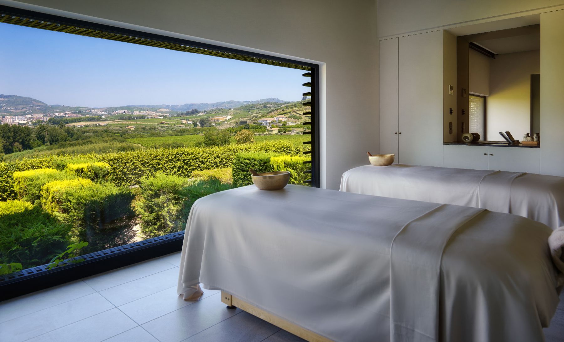 Spa treatment beds at Six Senses Douro Valley