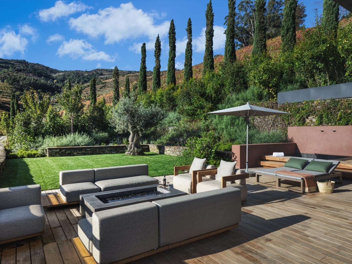 Garden in the garden suite at at Six Senses Douro Valley