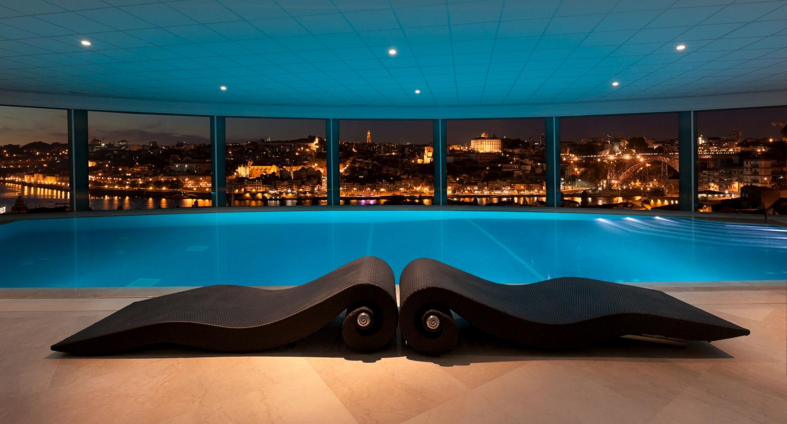 Indoor swimming pool of the Yeatman, Portugal