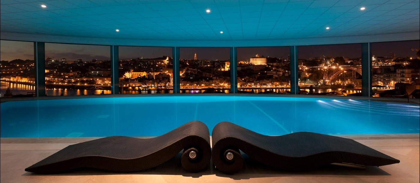 Indoor swimming pool of the Yeatman, Portugal