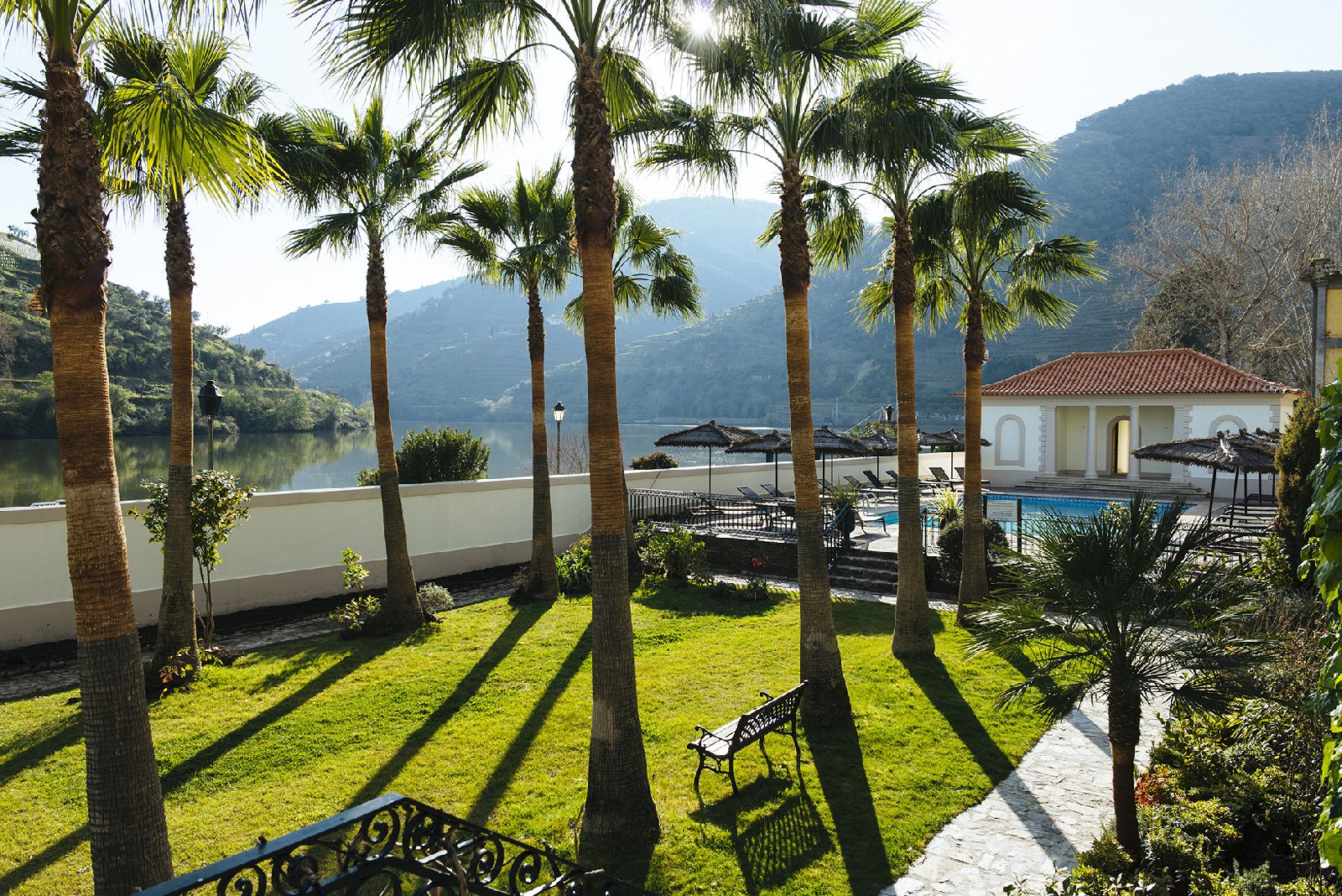 The grounds and pool at the Vintage House Hotel Portugal