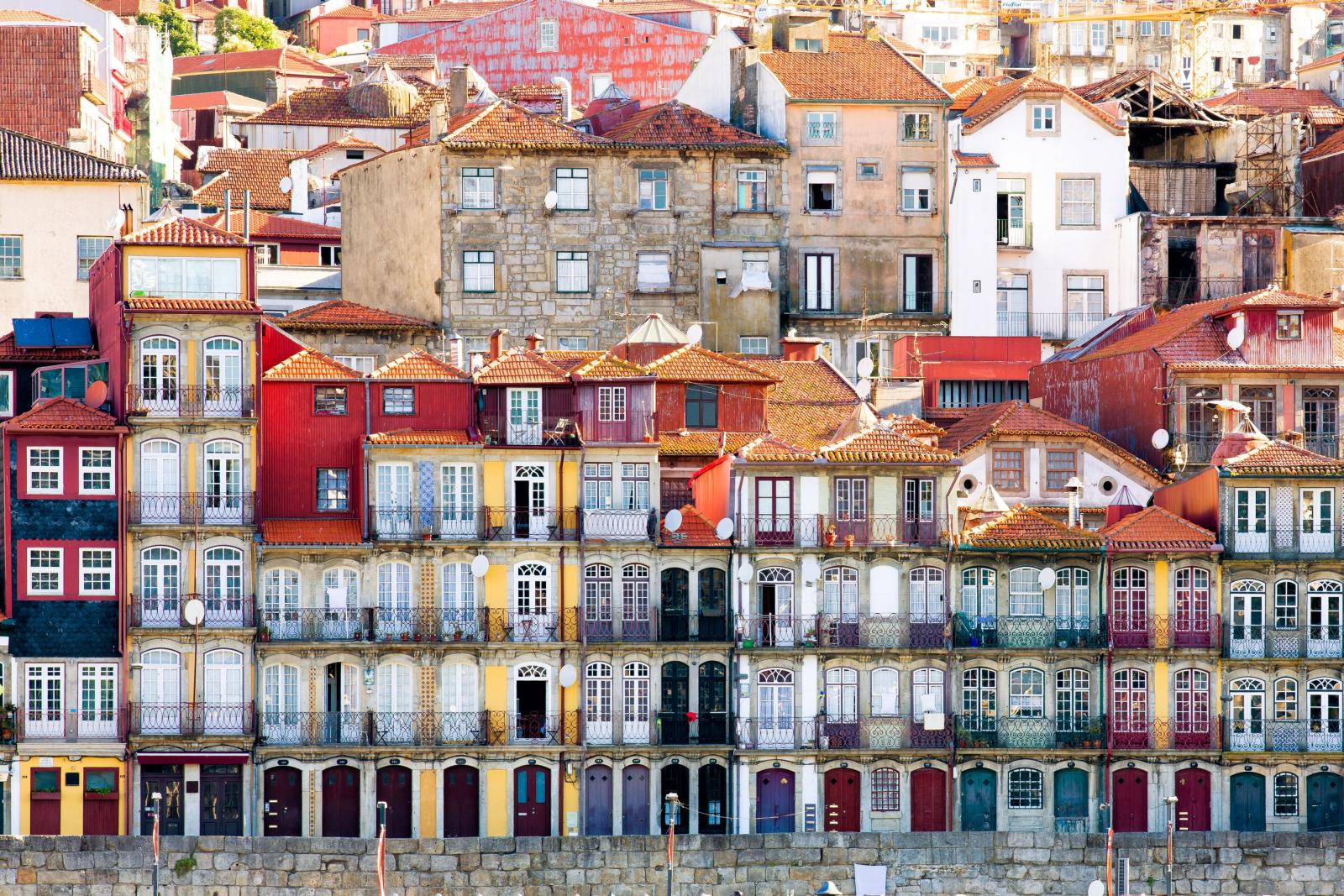 Ribeira district in Porto, Portugal