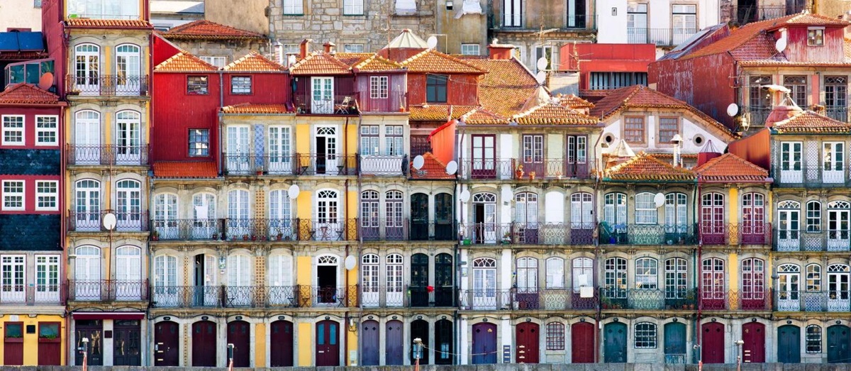 Ribeira district in Porto, Portugal