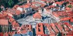 Aerial view of Brasov in Romania